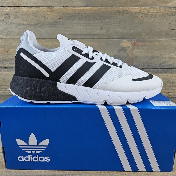 adidas Other - adidas Men's Originals ZX 1K Boost Shoes Sneakers White Black Silver